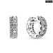 Charm Double Hoop Earrings For Women 925 Silver Sparkling