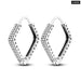 Charm Double Hoop Earrings For Women 925 Silver Sparkling