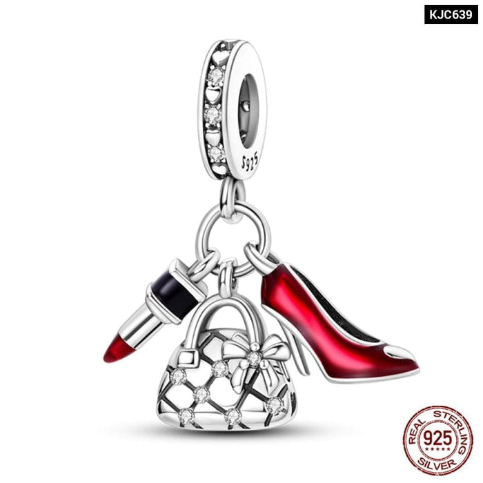 Charms Fit Pandora 925 Original Bracelet Red Series