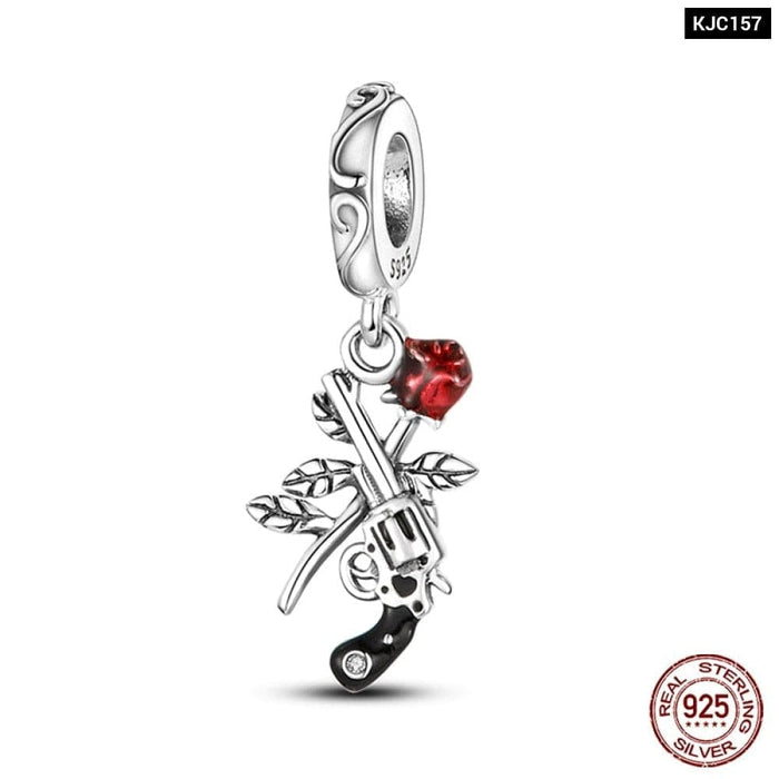 Charms Fit Pandora 925 Original Bracelet Red Series