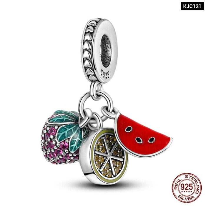 Charms Fit Pandora 925 Original Bracelet Red Series