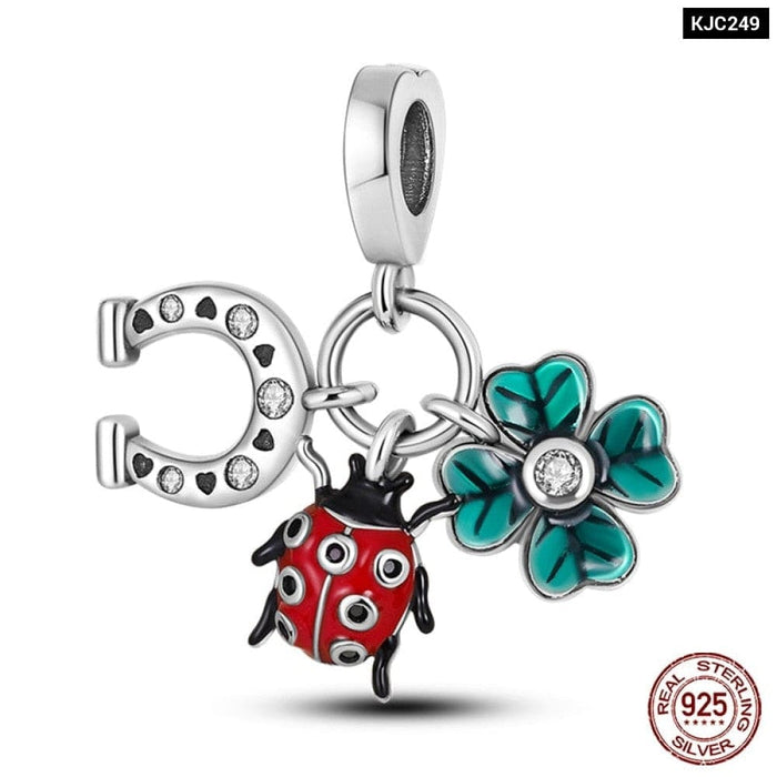 Charms Fit Pandora 925 Original Bracelet Red Series