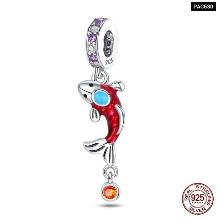 Charms Fit Pandora 925 Original Bracelet Red Series