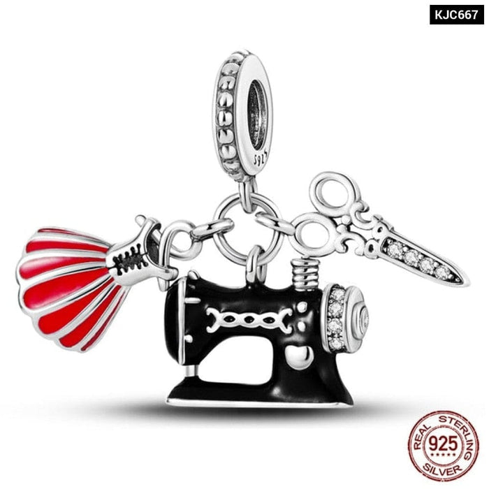 Charms Fit Pandora 925 Original Bracelet Red Series