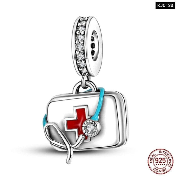 Charms Fit Pandora 925 Original Bracelet Red Series