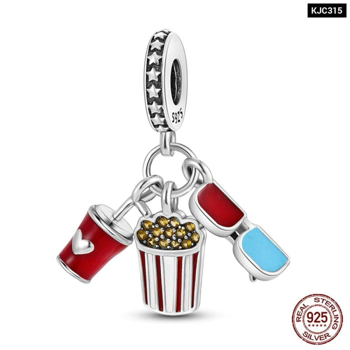 Charms Fit Pandora 925 Original Bracelet Red Series