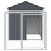 Chicken Cage With Run Anthracite 117x201x123 Cm Galvanised