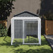 Chicken Cage With Run Anthracite 117x201x123 Cm Galvanised