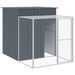 Chicken Cage With Run Anthracite 165x659x181 Cm Galvanised