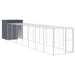 Chicken Cage With Run Anthracite 165x863x181 Cm Galvanised