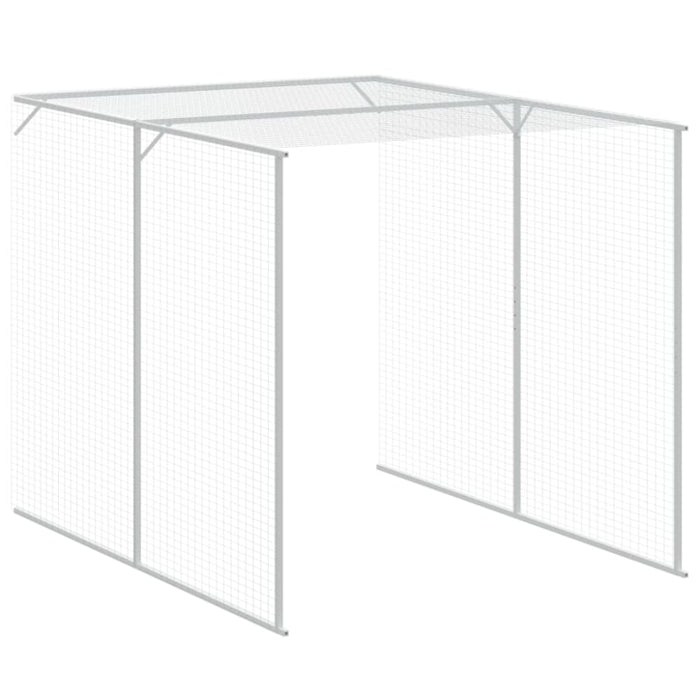 Chicken Cage With Run Anthracite 165x863x181 Cm Galvanised