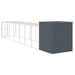 Chicken Cage With Run Anthracite 165x863x181 Cm Galvanised