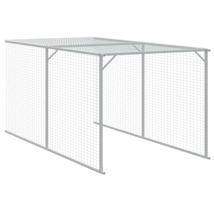 Chicken Cage With Run Light Grey 110x1017x110 Cm Galvanised