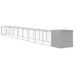 Chicken Cage With Run Light Grey 110x1017x110 Cm Galvanised