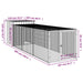 Chicken Cage With Run Light Grey 110x405x110 Cm Galvanised