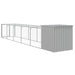 Chicken Cage With Run Light Grey 110x609x110 Cm Galvanised