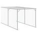 Chicken Cage With Run Light Grey 110x609x110 Cm Galvanised