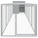 Chicken Cage With Run Light Grey 110x609x110 Cm Galvanised