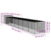 Chicken Cage With Run Light Grey 110x813x110 Cm Galvanised