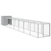 Chicken Cage With Run Light Grey 110x813x110 Cm Galvanised