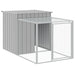 Chicken Cage With Run Light Grey 110x813x110 Cm Galvanised