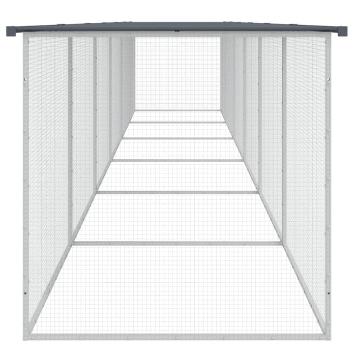 Chicken Cage With Roof Anthracite 603x98x90 Cm Galvanised