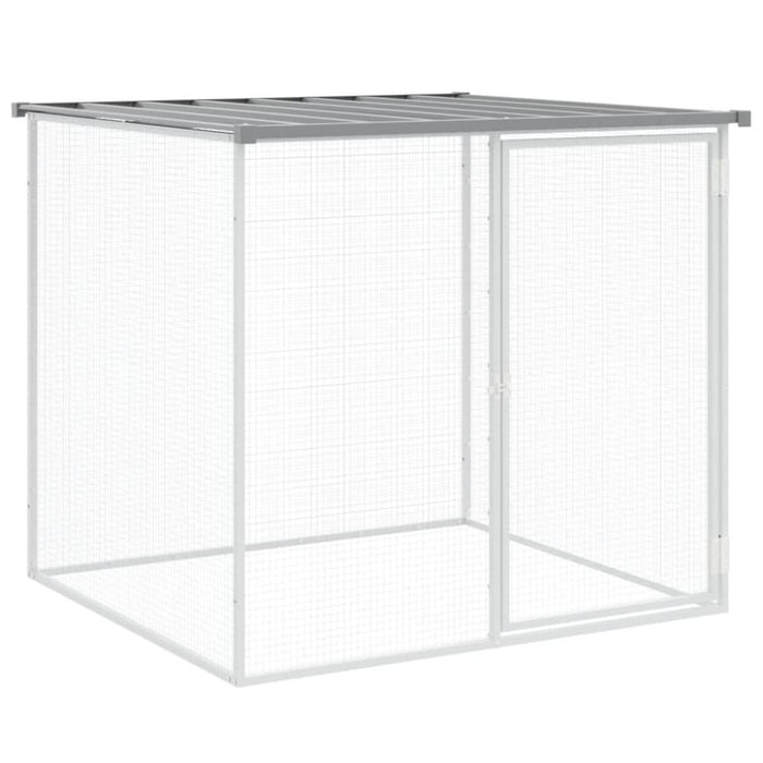 Chicken Cage With Roof Light Grey 103x98x90 Cm Galvanised