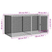 Chicken Cage With Roof Light Grey 203x98x90 Cm Galvanised