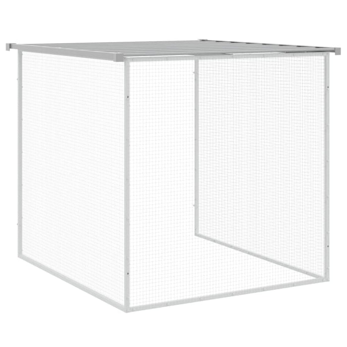 Chicken Cage With Roof Light Grey 603x98x90 Cm Galvanised