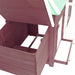 Chicken Coop with Nest Box Mocha Solid Firwood Oibknx