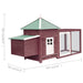 Chicken Coop With Nest Box Mocha Solid Firwood Oibknx