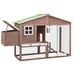 Chicken Coop With Nest Box Mocha And White Solid Fir Wood