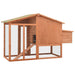 Chicken Coop With Nest Box Solid Fir Wood Oibnla