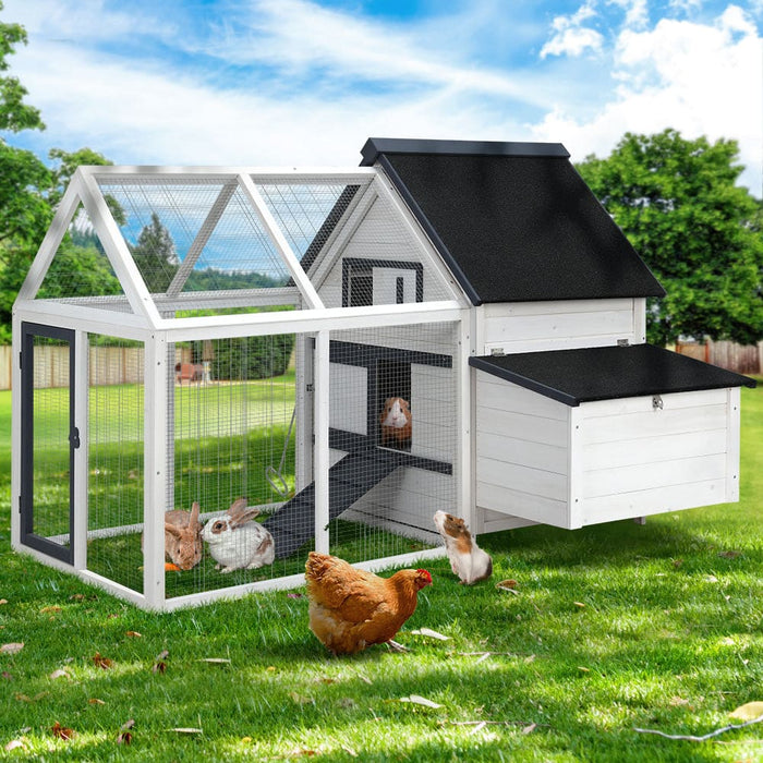 Chicken Coop Rabbit Hutch Large House Run Cage Xl Pet Bunny