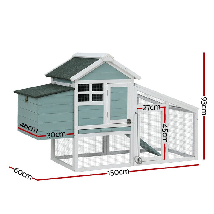 Chicken Coop Rabbit Hutch Large House Run Cage Wooden