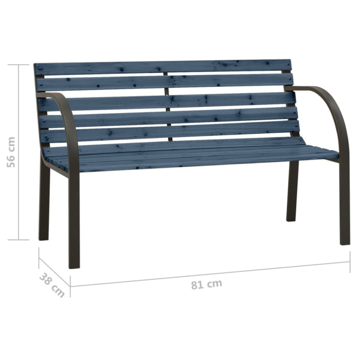 Children Garden Bench Chinese Fir Wood Grey Toioxb