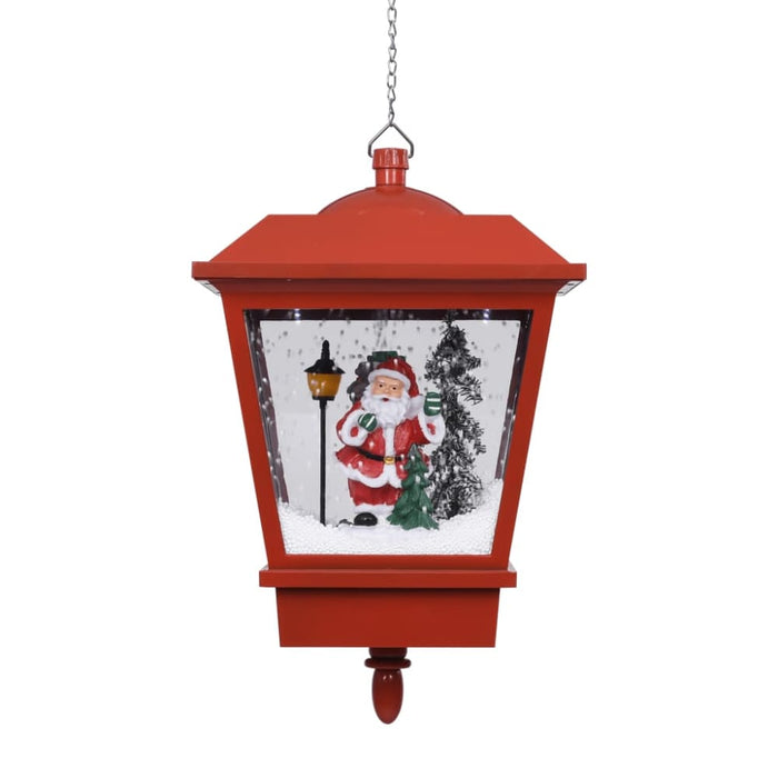 Christmas Hanging Lamp With Led Light And Santa Red