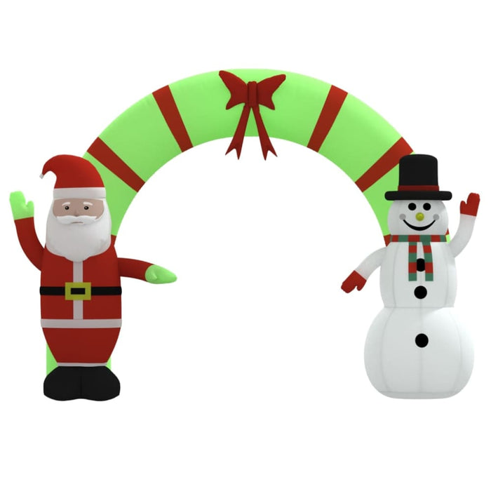 Christmas Inflatable Santa & Snowman Arch Gate Led 270 Cm