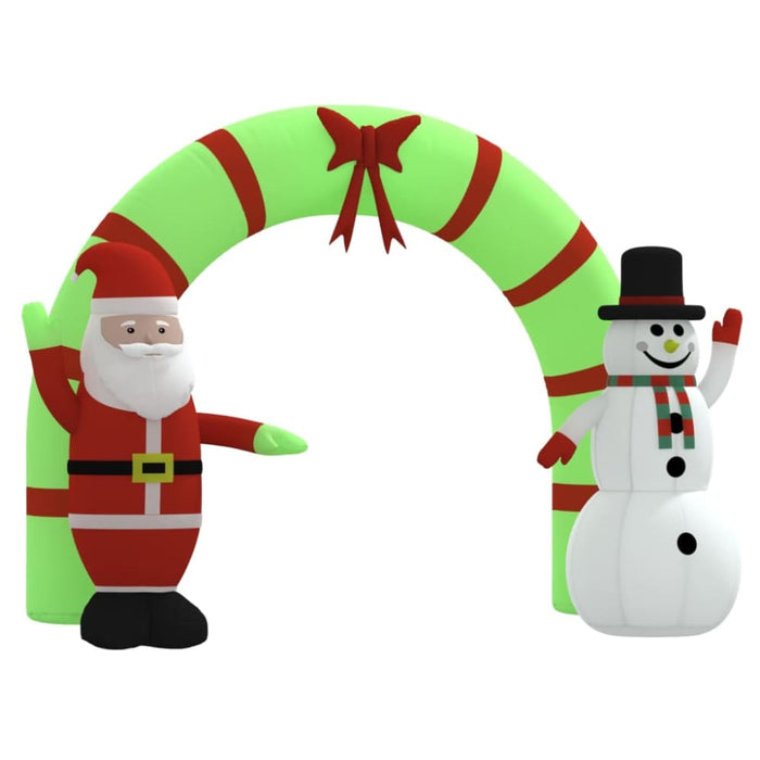 Christmas Inflatable Santa & Snowman Arch Gate Led 270 Cm