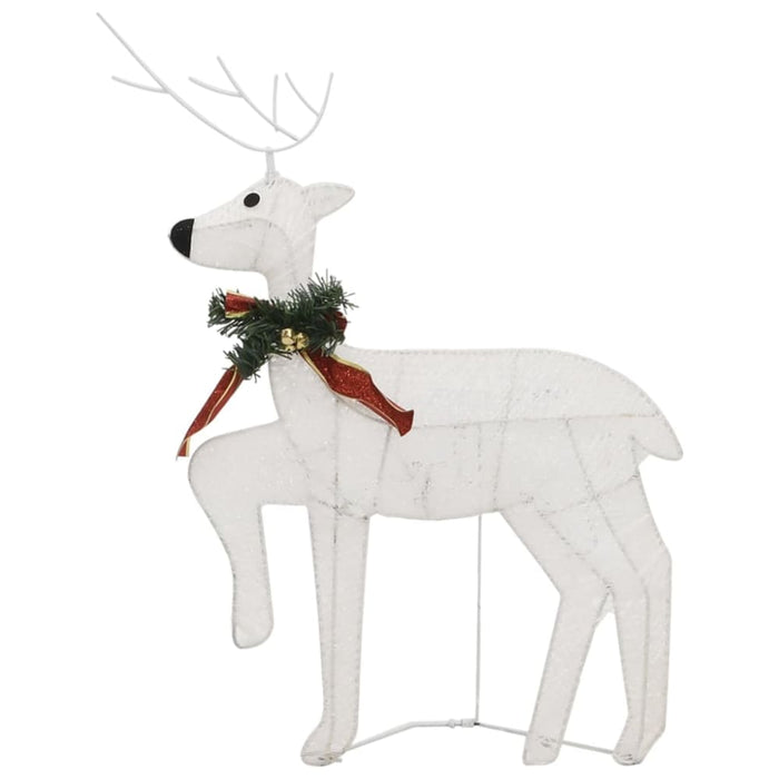 Christmas Reindeers 2 Pcs White 40 Leds Taxlnp