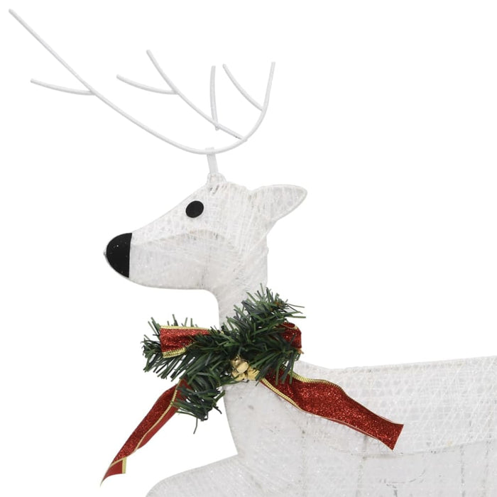 Christmas Reindeers 2 Pcs White 40 Leds Taxlnp