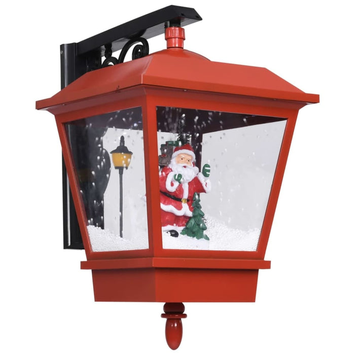 Christmas Wall Lamp With Led Lights And Santa Red 40x27x45