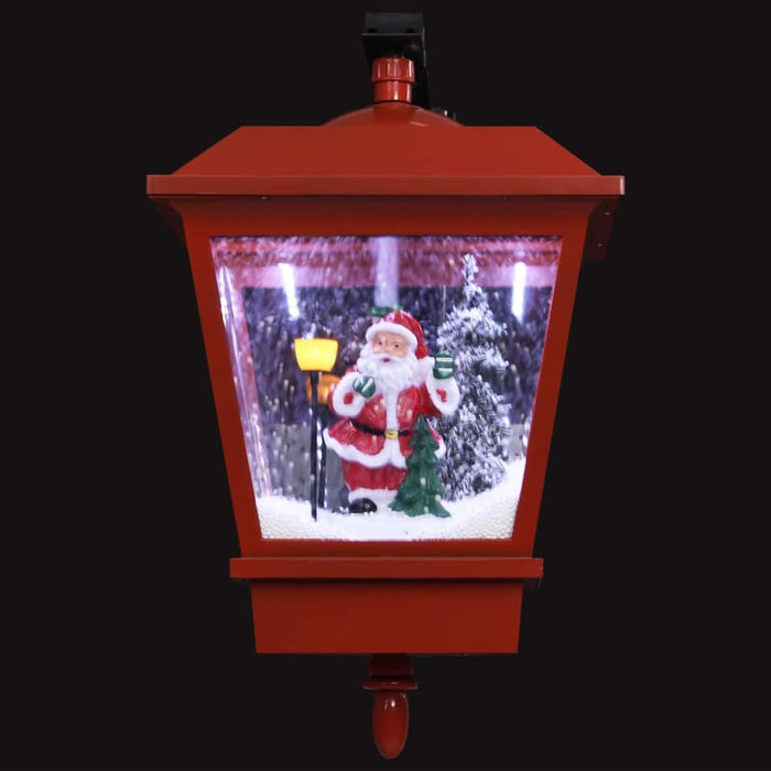 Christmas Wall Lamp With Led Lights And Santa Red 40x27x45