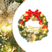 Christmas Wreath With 15 Leds Green 30 Cm Tpiila