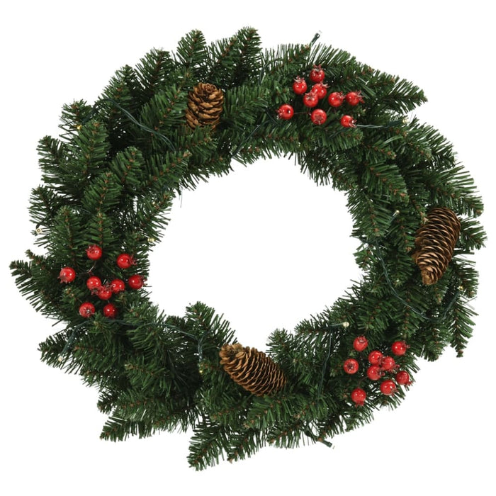 Christmas Wreaths 2 Pcs With Decoration Green 45 Cm Xnattb