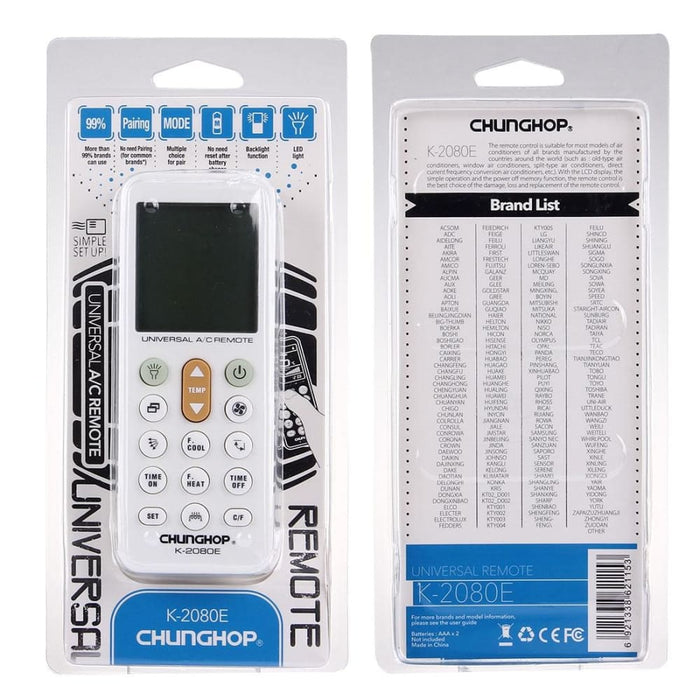 Chunghop k 2080e Universal Lcd Air Conditioner Remote