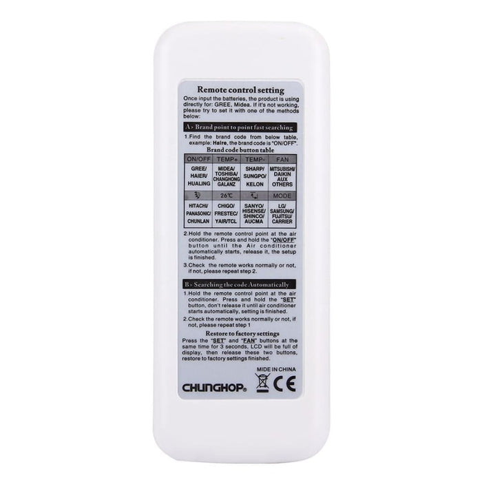 Chunghop k 630e Universal Lcd Air Conditioner Remote