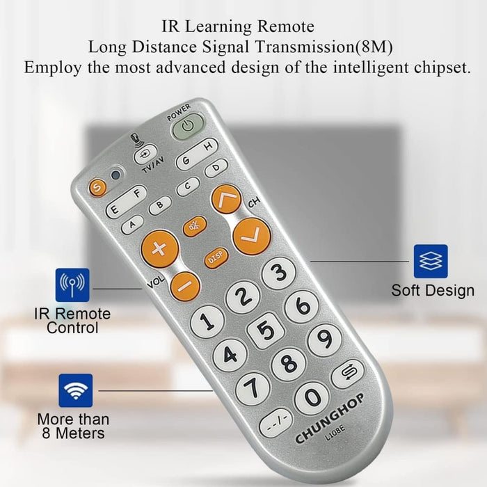 Chunghop L108e Infra Learning Universal Tv Remote Control