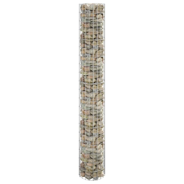 Circular Gabion Pole Galvanised Steel ø30x200 Cm Opxboa