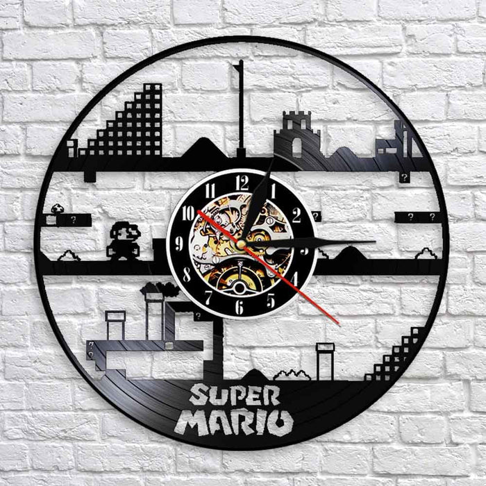 Classic Retro Game Vinyl Record Led Wall Clock Modern Lamp